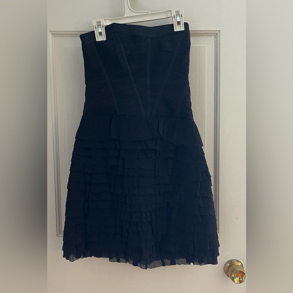 Bebe Silk Strapless Sweetheart Dress Size S